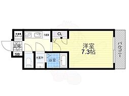S-RESIDENCE都島Elegant 1Kの間取図画像