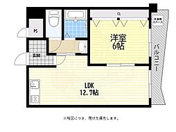 朝日プラザ大宝 1LDKの間取図画像