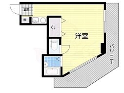 カターラなにわ ワンルームの間取図画像