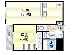 ルナコート 1LDKの間取図画像