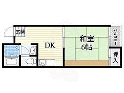 プレアール都島高倉 ワンルームの間取図画像
