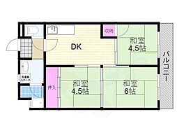 樋本マンション 3DKの間取図画像