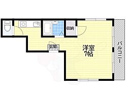 ペントハウス17 ワンルームの間取図画像