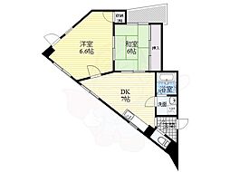 モアメゾンアオイ 2DKの間取図画像