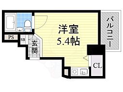 朝日プラザアクルス城東 ワンルームの間取図画像