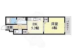 メゾンド南光 1DKの間取図画像