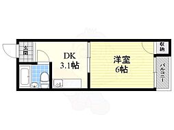 FDS内代 1DKの間取図画像