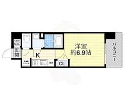 プレサンス大阪都島エレナード 1Kの間取図画像