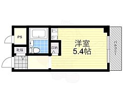 朝日プラザアクルス城東 ワンルームの間取図画像
