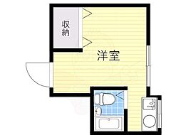 みどりハイツ ワンルームの間取図画像