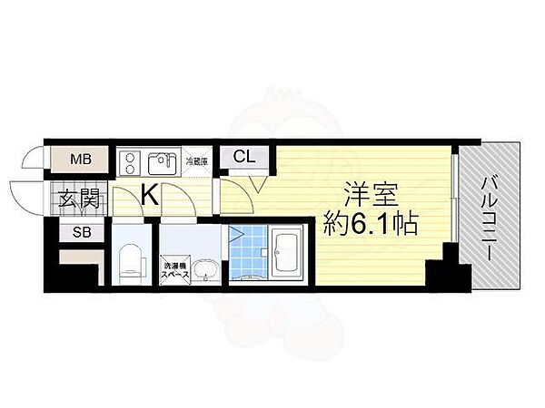 大阪府豊中市小曽根４丁目(賃貸マンション1K・5階・21.89㎡)の写真 その2