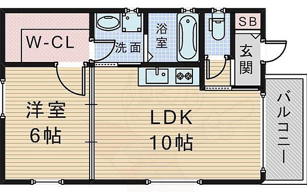 大阪府豊中市中桜塚２丁目(賃貸マンション1LDK・4階・44.19㎡)の写真 その2