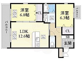 ルネ・ピリア  ｜ 大阪府豊中市桜の町４丁目（賃貸マンション2LDK・3階・60.78㎡） その2