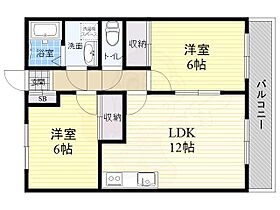 エクレール箕輪  ｜ 大阪府豊中市箕輪２丁目（賃貸マンション2LDK・3階・55.00㎡） その2