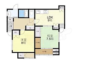 大阪府豊中市庄内西町４丁目（賃貸一戸建2LDK・1階・74.49㎡） その2