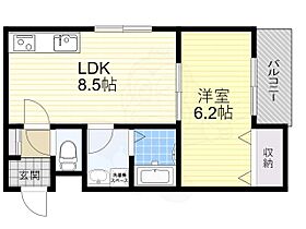 ディアコート曽根  ｜ 大阪府豊中市利倉東１丁目（賃貸アパート1LDK・3階・35.07㎡） その2