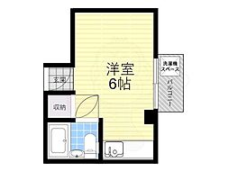 3号館本町サンハイツ ワンルームの間取図画像