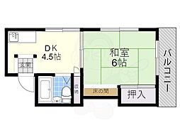ルミナスコート 1DKの間取図画像