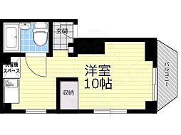 家暮楽とねやま坂 ワンルームの間取図画像