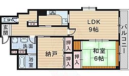 プレスティージ北の岡 1SLDKの間取図画像