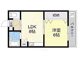 オフィス・みざ箕輪 1LDKの間取図画像