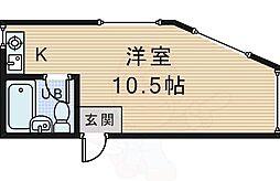 空港第3ビル ワンルームの間取図画像