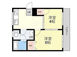 ハイツ豊中 2Kの間取図画像