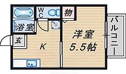ハイツ田中 1Kの間取図画像