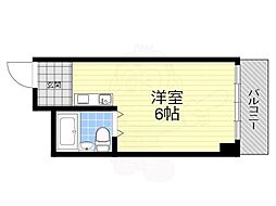 ユニバーサルコート柴原 ワンルームの間取図画像
