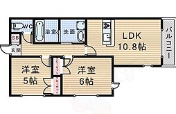 メゾンイセキス曽根 2LDKの間取図画像