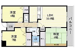 ロフティ少路 3LDKの間取図画像
