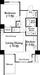 河田町ガーデン4 3階