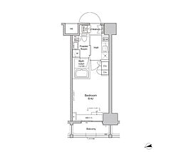 プラウドフラット西早稲田 1Kの間取図画像