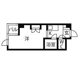 ヴィラ・パサージュ 1Kの間取図画像