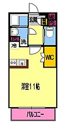 CASASOLACE ワンルームの間取図画像