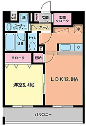 エムロード府中レジデンス 1SLDKの間取図画像