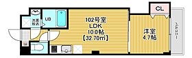 THE CENTRAL HONCHIBA 102 ｜ 千葉県千葉市中央区長洲2丁目（賃貸マンション1LDK・1階・32.70㎡） その2