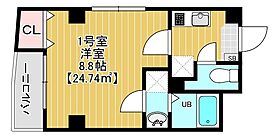 コティ港町 501 ｜ 千葉県千葉市中央区港町（賃貸マンション1K・5階・24.74㎡） その1