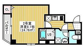 second coral 501 ｜ 千葉県千葉市中央区今井1丁目（賃貸マンション1K・5階・24.76㎡） その2