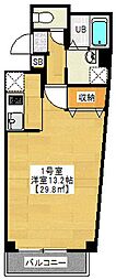 金太郎ヒルズ5 ワンルームの間取図画像