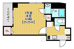 メゾン ド シエルVIII 1Kの間取図画像
