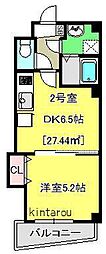 シャトー・ブリュ 1DKの間取図画像
