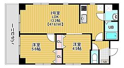 Vista本千葉 2LDKの間取図画像