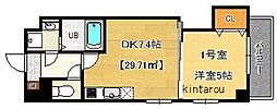 プラチナレジデンス 1DKの間取図画像