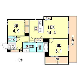 間取図画像 2LDK