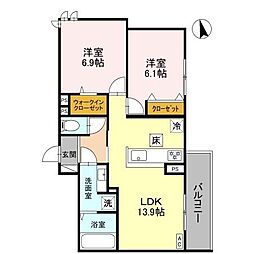 間取図画像 2LDK