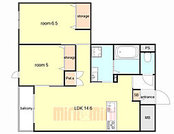 間取図画像 2LDK