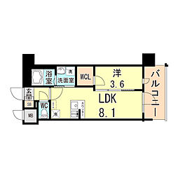 JR東海道・山陽本線 塚本駅 徒歩6分の賃貸マンション 3階1LDKの間取り
