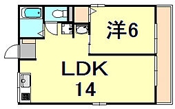 セカンドハウス 1LDKの間取図画像