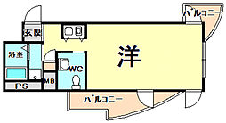 インターフェルティR2甲子園 1Kの間取図画像